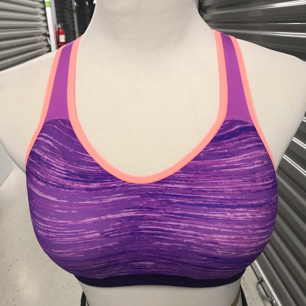 Champion Gear fitness padded bra crisscross back w/hooks
